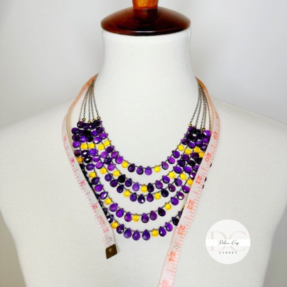 Special Edition Amethyst And Citrine Necklace Medium Length - Picture 7 of 9
